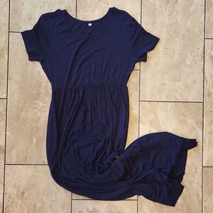 3/$12 maxi dress navy blue t-shirt style